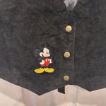 Vintage‎ Mickey Unlimited Disney Black Suede Leather Vest Women's M/L Size L Photo 1