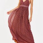 Dear John Elia Sleeveless Maxi Dress Size M Adjustable Straps V-Neck Lined Ruffle Photo 0