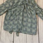 Be cool size large blue plaid long sleeve tie front button shirt Photo 13