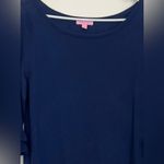 Lilly Pulitzer  Helena Sweater Dress Navy Blue Size Large Merino Wool EUC Photo 2