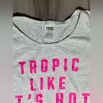 PINK - Victoria's Secret Victoria’s Secret PINK Oversized Gray Graphic T Shirt Funny Women’s Tank Top Photo 1