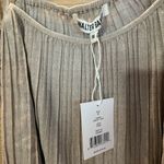 Walter Baker  Kristi Top Sparkly Metallic Pleated Tie Shoulder size Medium Crop Photo 3
