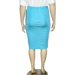 STAUD  Chana Pencil Jersey Midi Skirt, Aqua, Large Photo 9