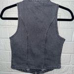 Wild Fable NWT  women’s zip up denim moto vest gray wash sz XXS ✨ Photo 6