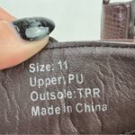 Olivia Miller Women's Freya Lug Sole Combat Booties 11M Brown Croc $95 Photo 6