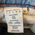 Alice + Olivia Maggie Mr Vintage Cuffed Shorts 27 4 Light Wash S Denim Jean Photo 6