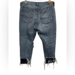 American Eagle  High Waist Girlfriend Jean Extreme Distressed Blue 12 X-Short Photo 1