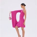 Cult Gaia  Evora Mini Dress‎ bright pink knit one sleeve dress NEW size s Photo 3