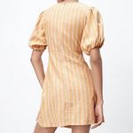 ZARA  Stripped Puff Sleeves Cutout Dress Photo 9
