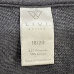 Livi Active “Pink is the New Strong” Gray Cold Shoulder Sweatshirt Size 18 Photo 10