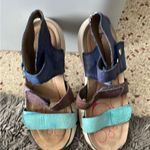 Biónica leather Sandals Velcro straps size 7 Blue Photo 5