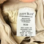 Judy Blue  Garment Dyed Crop Wide Leg Jeans Size 9/29 Khaki Stretch Raw Hem Photo 9
