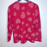 Coldwater Creek Fresh Red Lots of Love Sweater Size MP Photo 1