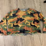 Madewell Cottontail Camo Wide-Sleeve Sweater Merino Wool Cropped Sweater | XL Photo 3