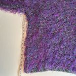 VTG handmade crochet cardigan Italian purple eyelash and metallic yarn size M Size M Photo 7