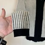 Pink Tartan Small White Black Knit Full Zip Cardigan‎ Merino Wool Photo 1
