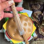 Authentic Kate spade Leather Burger zip around embellished Crossbody Brown Photo 9