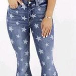 Star Print Denim Flares Blue Size 27 Photo 0