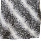 Bebe Womens M Printed Satin Bias Midi Dress in Gray/White NEW Photo 5