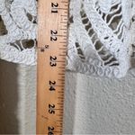 Jason Wu  White Crochet Cardigan Sweater Womens L Open Knit Bell Sleeve Festival Photo 3