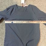 Solitaire  charcoal gray white striped bell‎ sleeve round neck top size S NWT Photo 8