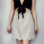 ASOS Khaki Tailored A-Line Mini Skirt With Scallop Hem Photo 2