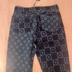 Jaded London  Blue and Black Floral Patterned Flare Jeans Photo 4