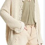 Free People I’ll Be Around Cardigan Sweater Oatmeal Open Front Sz Small Photo 3