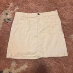 J.Crew Lizzie Patch Pocket Mini Skirt Womens Sz 6 Ivory Linen Blend Boho Soft Photo 3