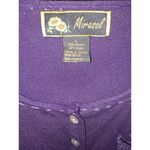 Vintage Mirasol Purple Button Cardigan with Decorative 3D Flower on Front Size L Size L Photo 2