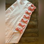 BHLDN  Anthropologie Lea Strapless Pink Bow Midi Dress L Photo 6