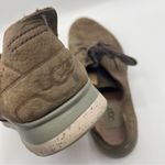UGG  Tye Leather Lace Up Sneakers Brown Nubuck Sz 9.5 Photo 5