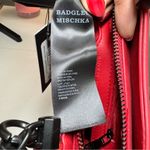 Badgley Mischka NWT  Red Small Braid Trim Convertible Top-Handle Bag Photo 7