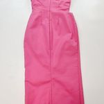MORE TO COME Sophia Strapless Midi Dress in Pink XS Photo 9