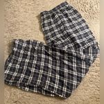 American Eagle Black White Plaid Flannel AE Lounge Pajama Pants - size XL Photo 0