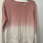 Old Navy Cotton Pink White Ombre Medium Long Sleeve Sweatshirt Photo 0