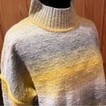 Pilcro by Anthropologie Cropped Mock Neck Sweater in Yellow & Gray Ombre Large Photo 8