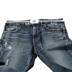 Moussy Vintage Glendele Skinny Leg Distressed Raw Hem Jeans Sz 27 Blue Photo 10