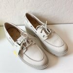 Boden Natural Chunky sole leather deck shoes NWT Size 10.5 Photo 2