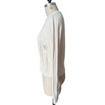 J.Crew  Cable-knit Puff-sleeve Crewneck Sweater in Vintage White Size Large Photo 2