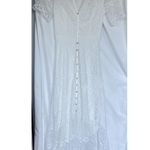 White Embroidered Floral Maxi Dress Flutter Sleeve Bridal Wedding Guest Fairy Photo 0
