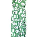 Monki Green Floral Retro Sleeveless Playsuit Pocket Jumpsuit Size Small Photo 2