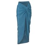 Baobab Mia Pareo Cover Up Skirt Metallic Blue Cielo Womens Size Large Photo 3