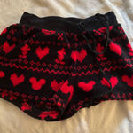 Disney  Black and Red Patterned Lounge Shorts Photo 0
