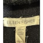 Eileen Fisher  Black Gray Square Print Poncho Sweater Cape Merino Wool - One Size Photo 5