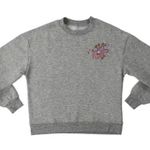 Juniors Graphic Crewneck Sweatshirt Gray with Pink Cowboy Hat Logo Size undefined Photo 1