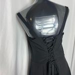 Elegant Black Strapless Dress corset back sleeveless maxi effortless XL Photo 6