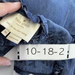 Kate Spade Dress Womens XS Denim Broome Street Embroidered Indigo Boho Ruffle Blue Photo 4