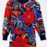 Farm Rio ππ Vintage Forest Blue Sweater Dress ~ Vintage Forest Blue Small S NWT Photo 8