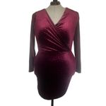 Speechless Y2K Velvet Glitter Dress Sz 15 Burgundy Holiday Clubwear Vampy Mob Photo 12
